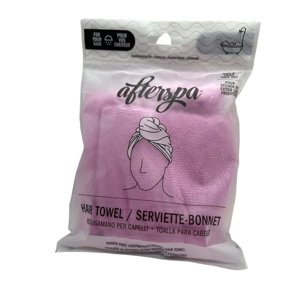 Afterspa Womens Hair Towel Wrap Pink New